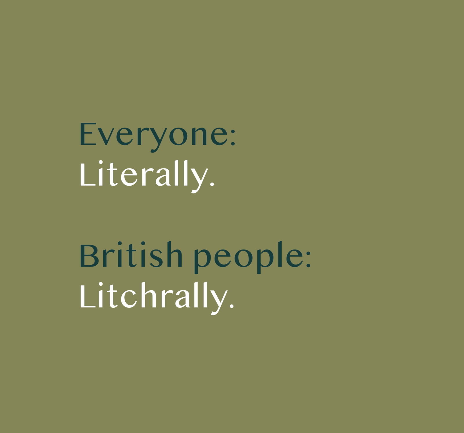 British people say