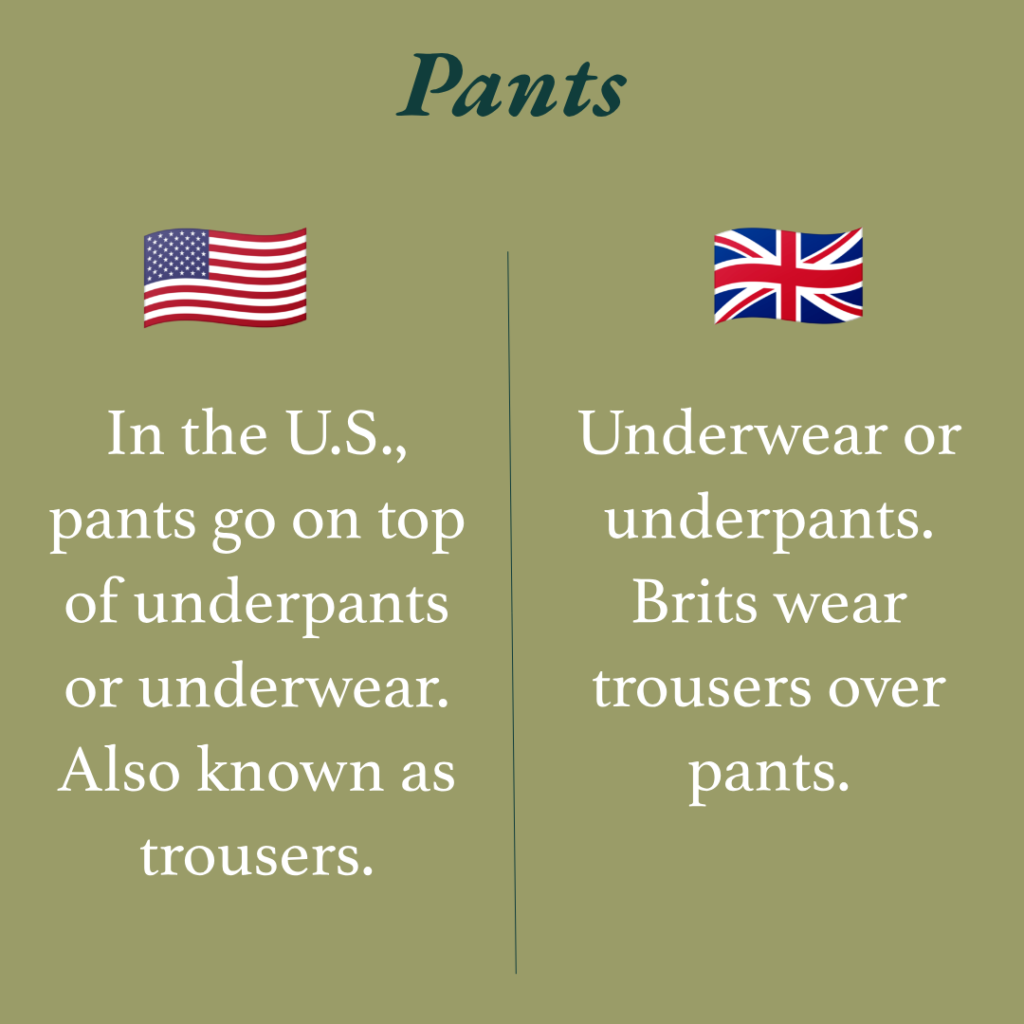 Words With Very Different Meanings in the U.S. and the UK. - The ...