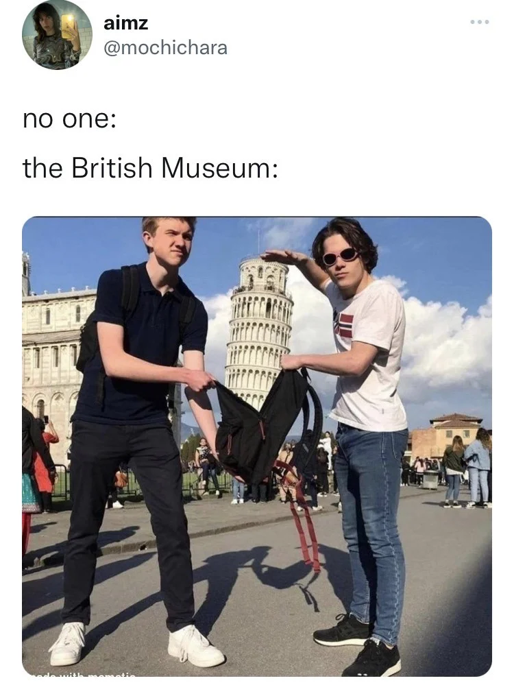 Trousers - aimz ... @mochichara no one: the British Museum: